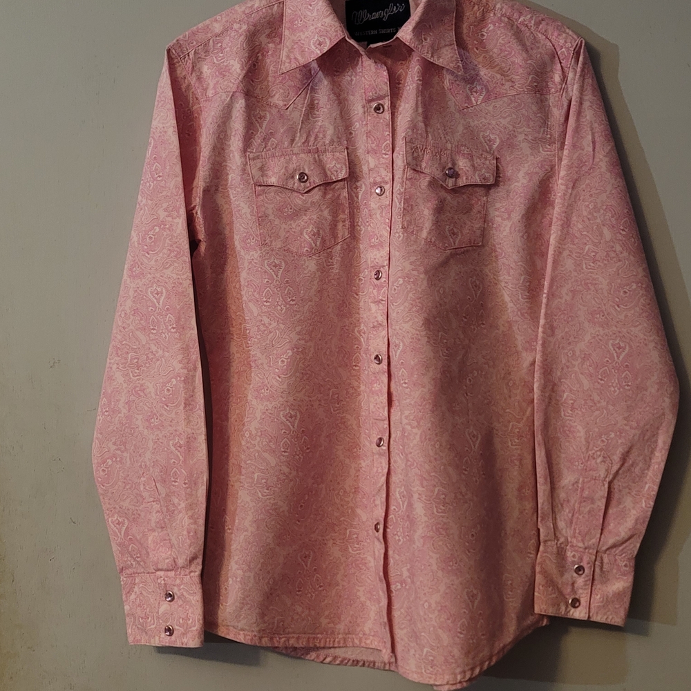 Wrangler Pink Paisley Button-Up Shirt Size XS